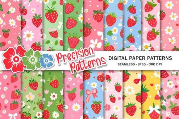 Coquette Strawberry Daisy Seamless Pattern Design Guide