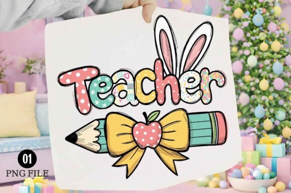 Easter Teacher Pencil PNG: Enhancing Creative Projects with Versatile Digital Art