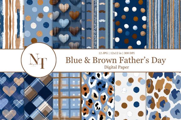 Elevating Father’s Day Crafts with Blue and Brown Digital Paper: A Complete Guide to Masculine Design