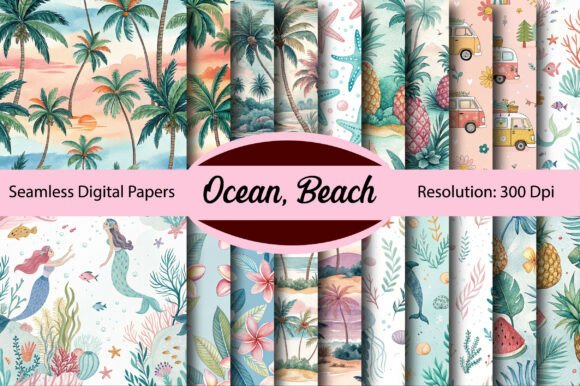 Evaluating Ocean and Beach Seamless Digital Paper for Creative Projects
