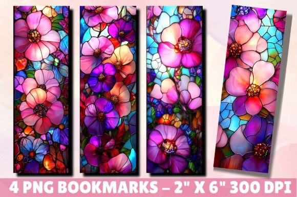 Evaluating Stained Glass Flowers Lover Bookmarks: A Digital Asset Guide