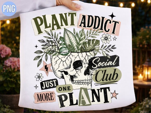Evaluating the Retro Plant Addict Skull Social Club PNG for Creative Projects