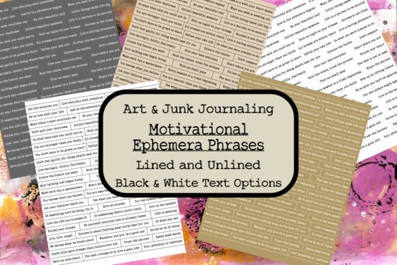 Junk Journal Ephemera Phrases Words Text: Elevating Your Paper Crafts with Intention