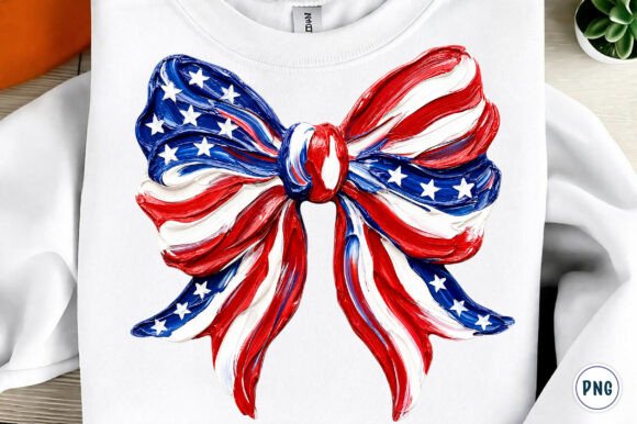 Patriotic Bow Sublimation PNG for Creative Projects