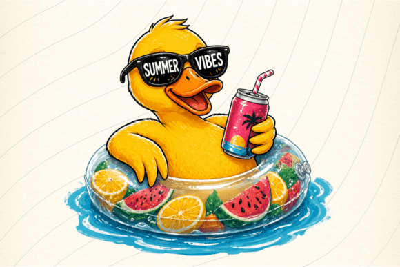 Summer Vibes Duck Float Shirt PNG: Integrating High-Resolution Assets into Creative Workflows