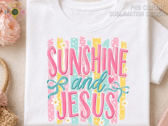 Sunshine and Jesus Retro Brushstroke PNG Guide
